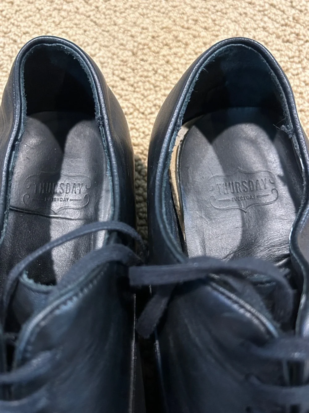 Thursday Boot Co. Men's Black Executive Cap Toe Dress Shoes size 11.5